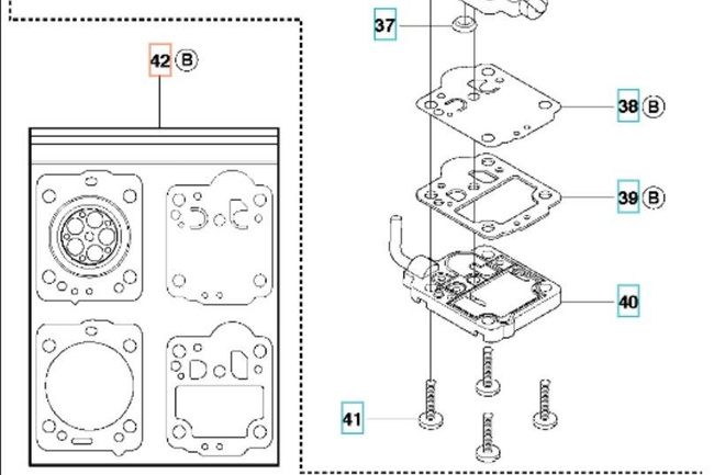 Zestaw membran Husqvarna 435