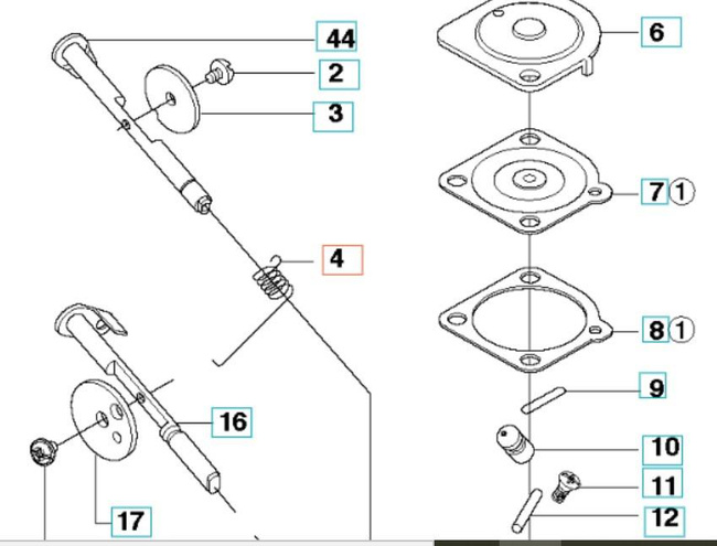 Sprężyna gaźnika Husqvarna 535 RX- sprężyna gazu