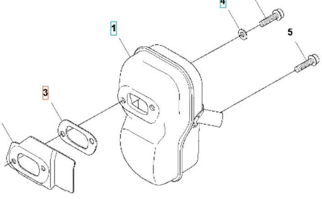 Uszczelka tłumika Husqvarna 545 RX