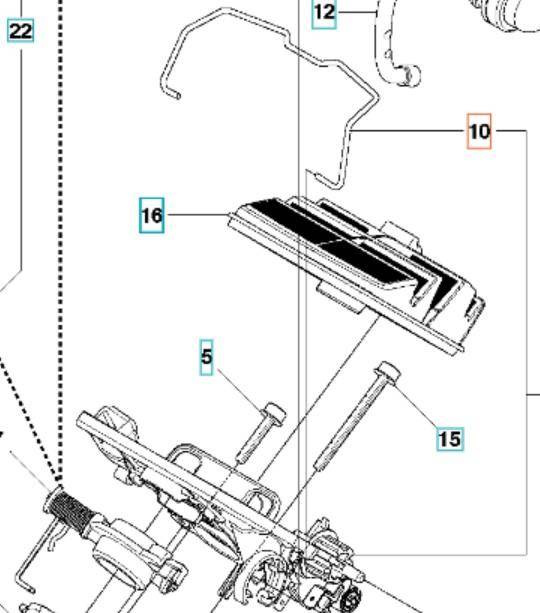 Zapinka filtr powietrza Husqvarna 450 445