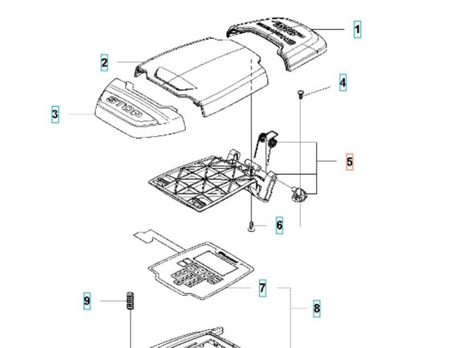 Zestaw zawiasu Husqvarna klapki górnej Automower
