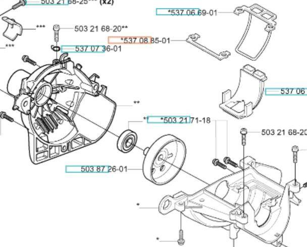 Uszczelka cylindra Husqvarna 323 R II