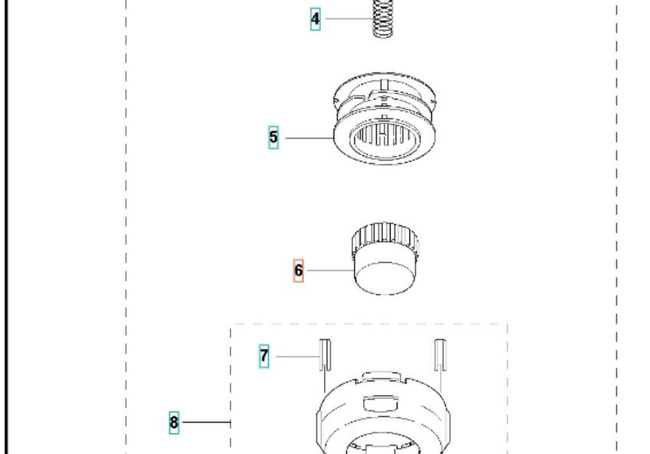 Przycisk niebieski głowicy żyłkowej Husqvarna T35