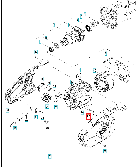 Korek szczotki Husqvarna 