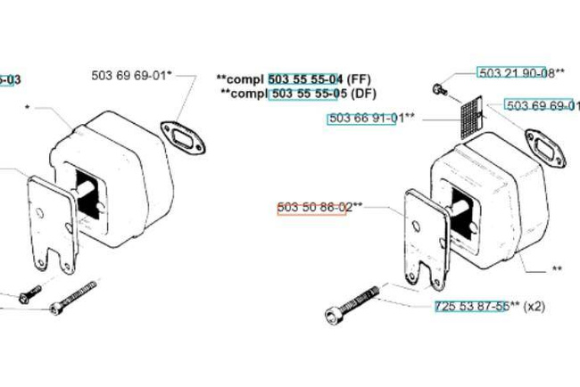 Wspornik tłumika Husqvarna 262