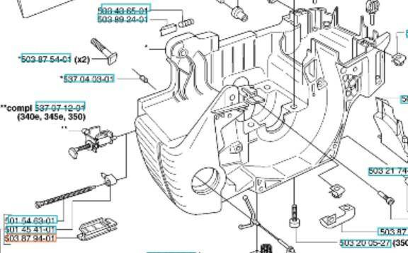 Wspornik Husqvarna 340