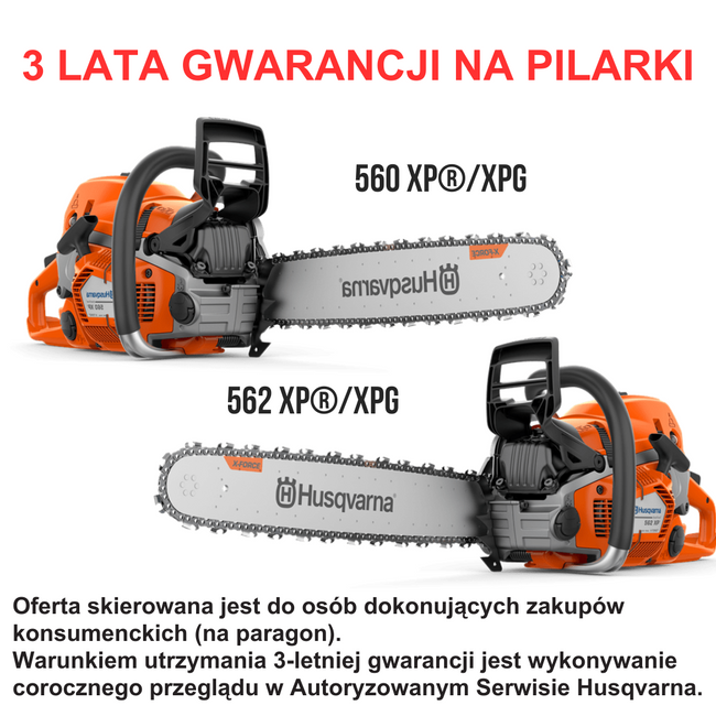 Pilarka spalinowa Husqvarna 562 XP + olej Husqvarna + ŁAŃCUCH GRATIS