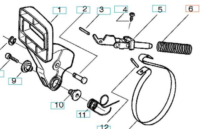 Sprężyna hamulca Husqvarna p351, 236