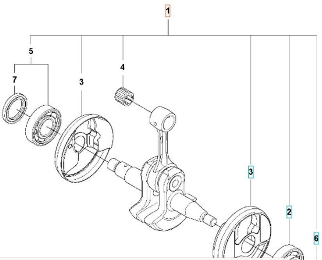 WAŁ KORBOWY Husqvarna 562