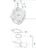 Uszczelka cylindra Husqvarna 555 560