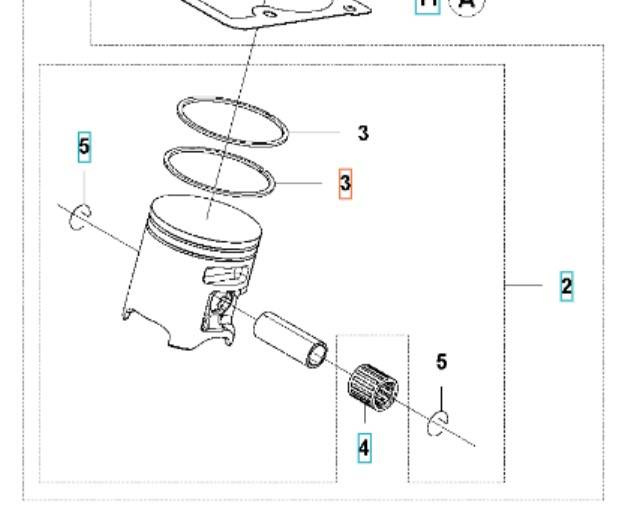 Pierścień tłoka Husqvarna 572 XP