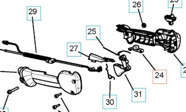 Blokada dźwigni Husqvarna 323R