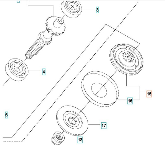 Pokrywa przekładni kątowej 135R