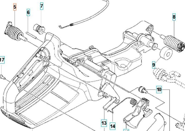 Amortyzator Husqvarna 550xp Zbiornik paliwa