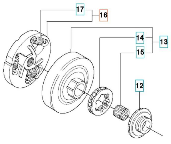 Sprzęgło Husqvarna 357 359