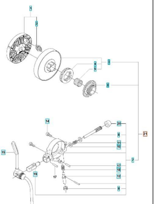 Bęben sprzęgła 3/8 Husqvarna +pompka+ ślimak 560
