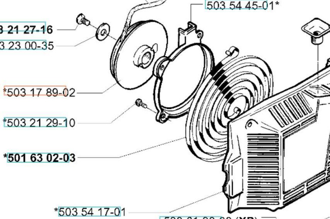Koło rozrusznika Husqvarna 254 XP