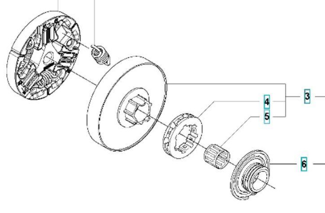 Bęben sprzegła Husqvarna 560 3/8 7T - AKTUALNE