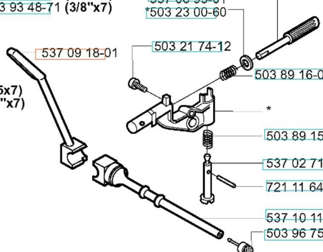 Przewód pompy oleju Husqvarna 357 359 górny