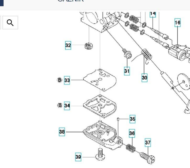 Zestaw membran Husqvarna 40 ZAMA 245