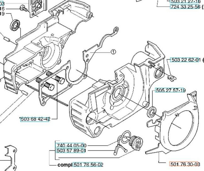 Osłona wentylatora Husqvarna 51 55