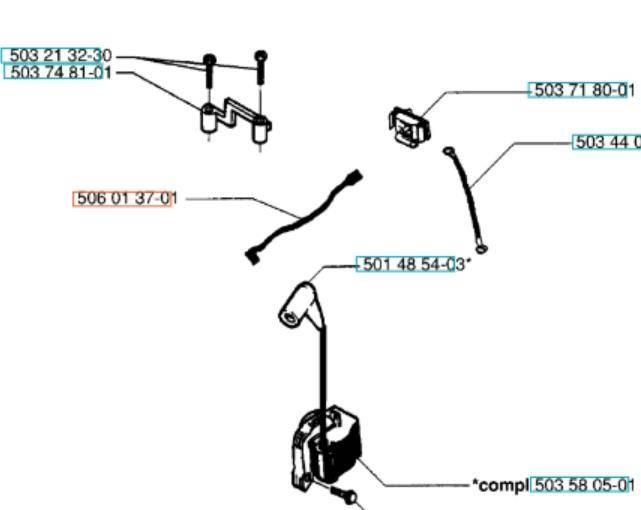 Przewód gaszenia Husqvarna 40 niebieski