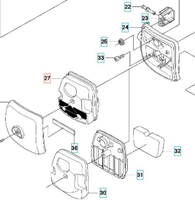 Filtr powietrza Husqvarna 345Fx