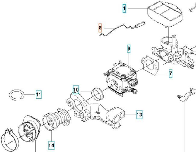 Cięgno gazu Husqvarna 357 359