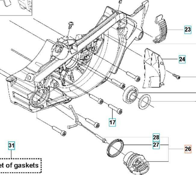 Korek paliwa i oleju Husqvarna nowy 545 itp