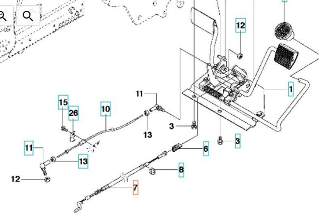 Linka hamulca Rider Husqvarna