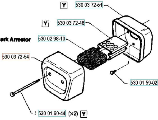 Tłumik Husqvarna przód 41 36 136 141