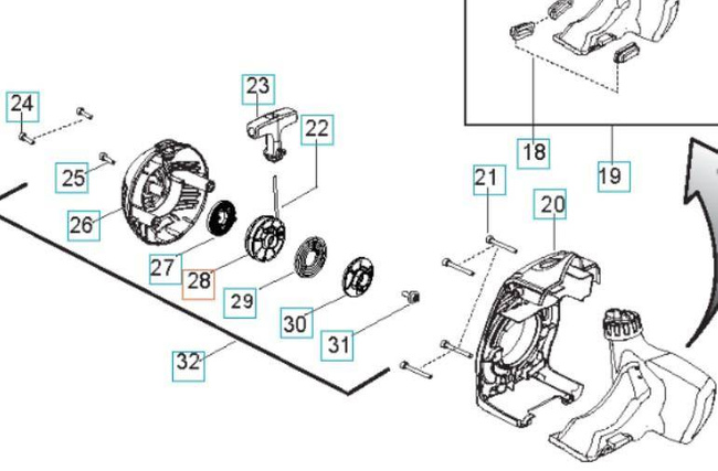 Koło rozrusznika Husqvarna -komplet