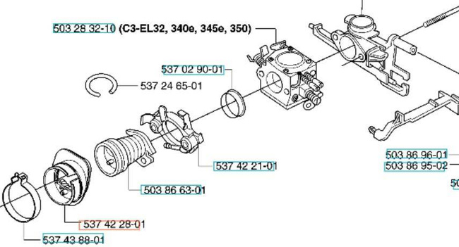 Przegroda Husqvarna 340 345 346 XP