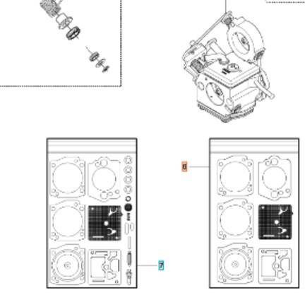 Membrany gaznik Husqvarna K760 770