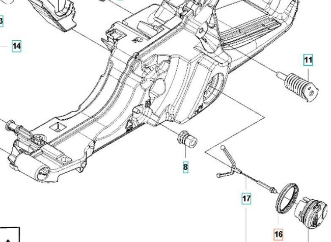 Uszczelka do korka paliwa Husqvarna 357 560 340E