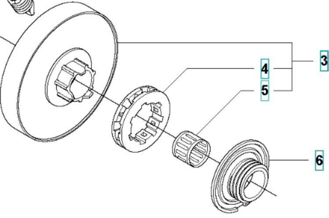 Ślimak Husqvarna 0,325 do 555 560