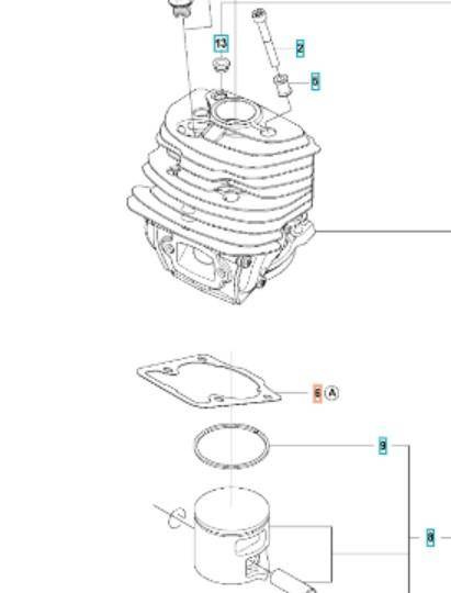 Uszczelka cylindra Husqvarna 555 560