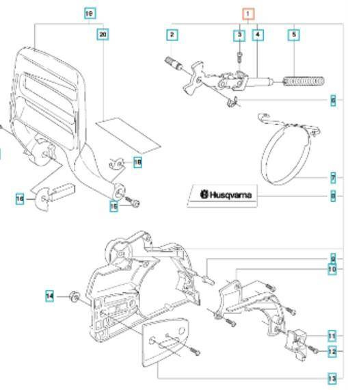 Osłona sprzęgła Husqvarna 340