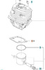 Uszczelka cylindra Husqvarna 545 550