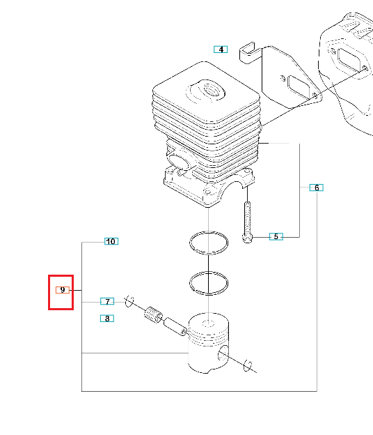 Tłok Husqvarna 323R