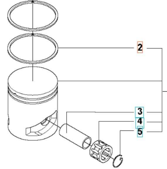 Pierścień tłoka Husqvarna 535 RX