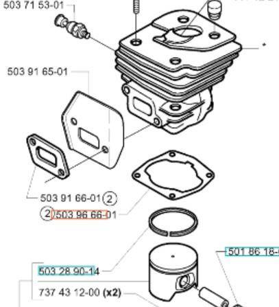 Uszczelka cylindra Husqvarna 357 XP 359
