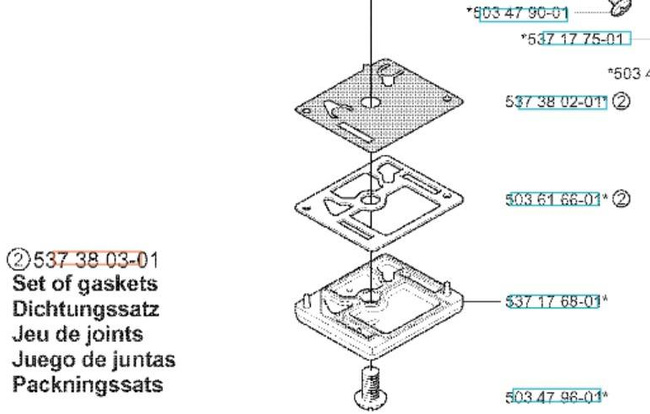 Membrany zestaw Husqvarna 340 346 XP 353