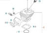 Cylinder komplet Husqvarna 357 XP