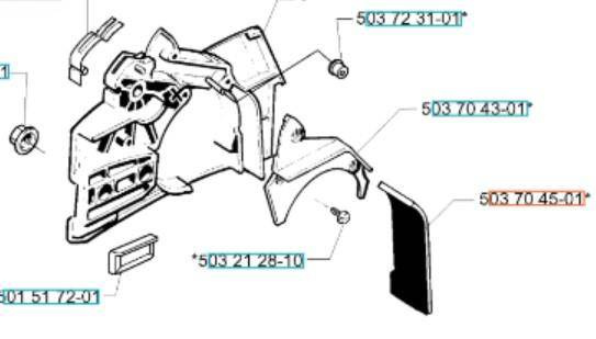 Fartuch, chlapacz Husqvarna 254XP