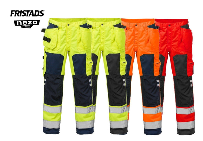 SPODNIE ODBLASKOWE FRISTADS HI-VIZ KLASY 2 2025 PLU