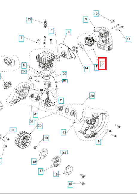 Gaźnik Husqvarna 129, 325, 329