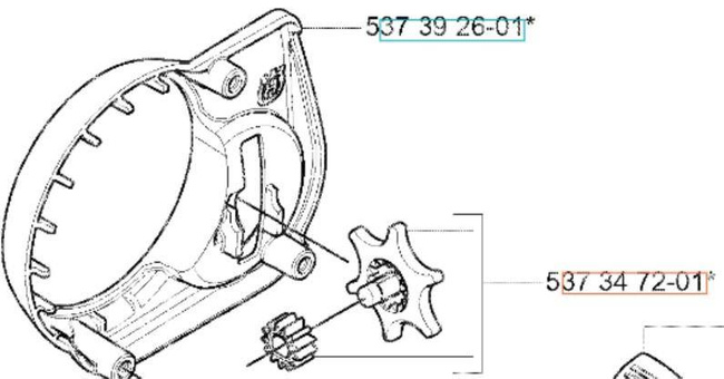 Pokrętło napinacza Husqvarna 450e,445e