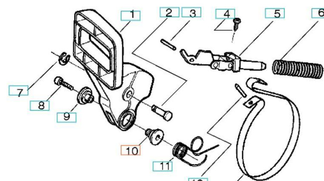 Sprężyna hamulca Husqvarna 136