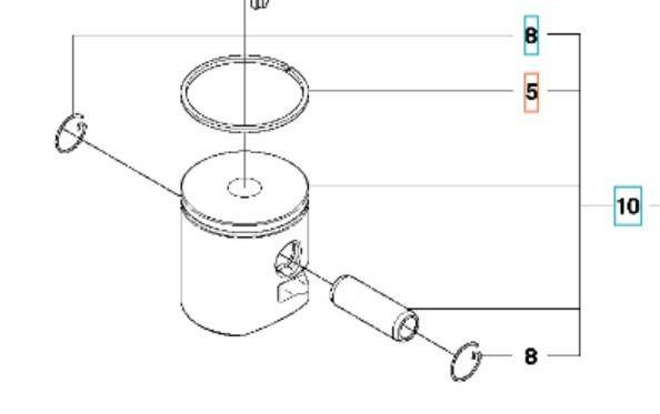 Pierścień tłoka Husqvarna 236